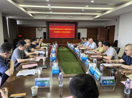 陳印輝與湖南省電力調(diào)度控制中心主任陳浩交流座談
